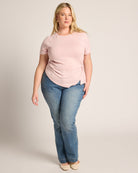 Petal Blush $|& Cloud Ten Short Sleeve Side Knot Top - UGC On Fig