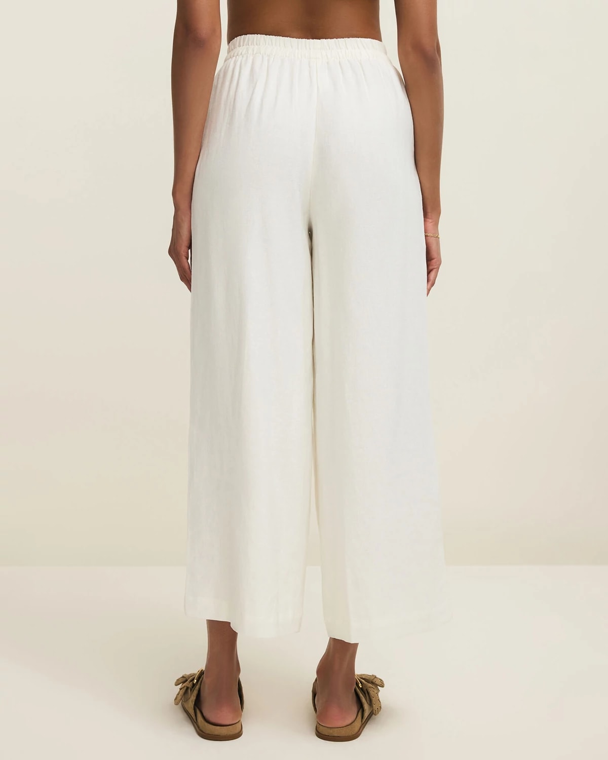 White $|& Z Supply Scout Linen Pant - Hanger Side