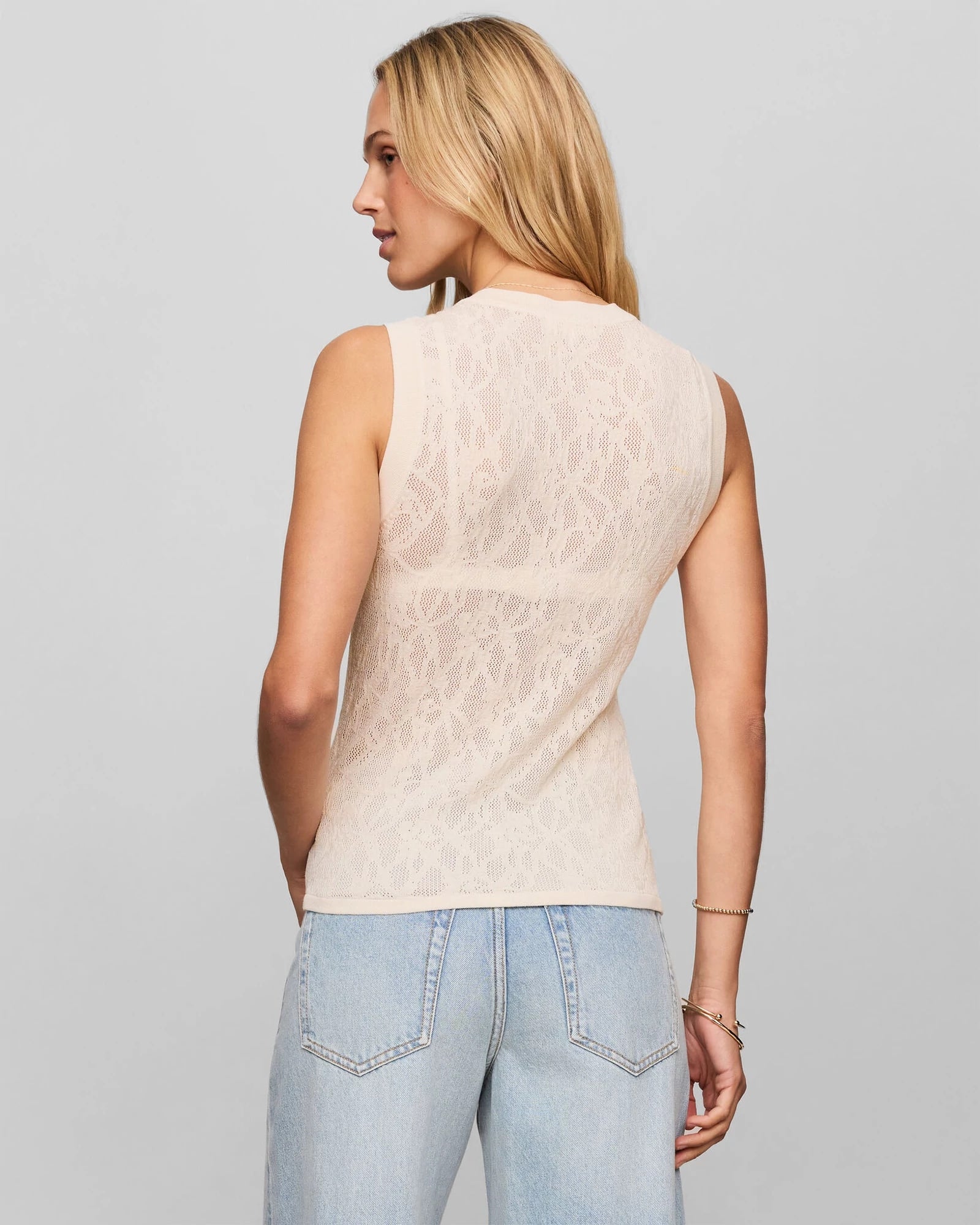 Cloud $|& Z Supply Tibi Mesh Tank - Hanger Side