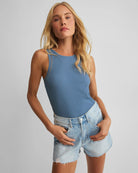 Lake Blue $|& Z Supply Boa Ribbed Tank - VOF Detail