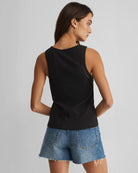 Black $|& Z Supply Boa Ribbed Tank - Hanger Side