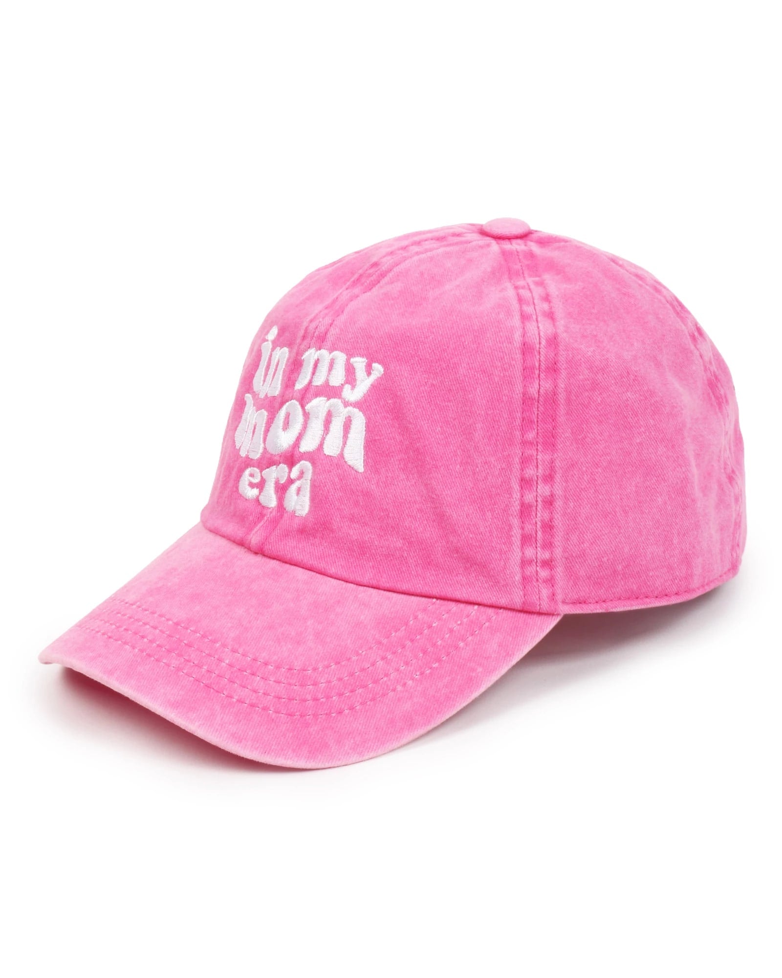 Hot Pink $|& David & Young In My Mom Era Embroidered Baseball Cap - Hanger Front
