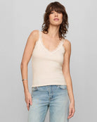 Sandstone $|& Z Supply Eve Lace Tank - VOF Detail