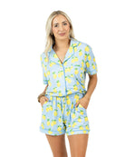 Zesty Lemons $|& Katydid Printed PJ Short Set - VOF Detail