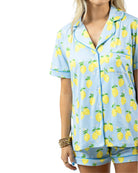 Zesty Lemons $|& Katydid Printed PJ Short Set - Hanger Back