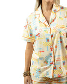 Italian Summer $|& Katydid Printed PJ Short Set - Hanger Back