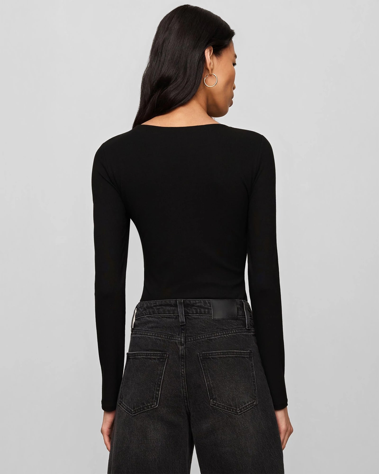Black $|& Z Supply Ginger Bodysuit - Hanger Side
