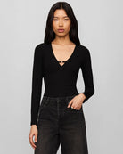 Black $|& Z Supply Ginger Bodysuit - VOF Detail