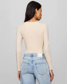 Chalk $|& Z Supply Ginger Bodysuit - Hanger Side