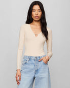 Chalk $|& Z Supply Ginger Bodysuit - VOF Detail