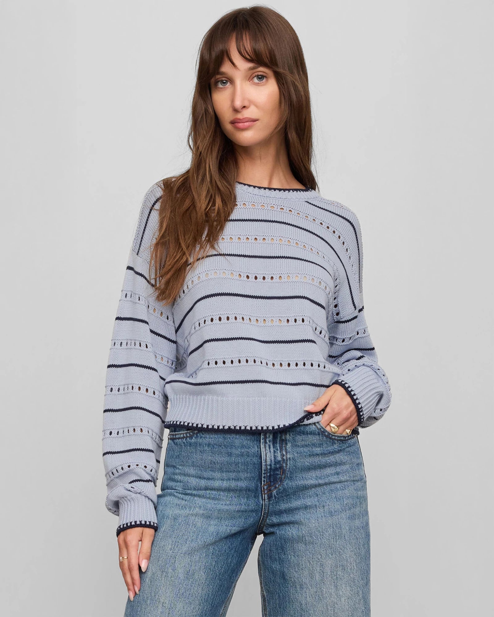 Skyline $|& Z Supply Darby Stripe Sweater - VOF Detail