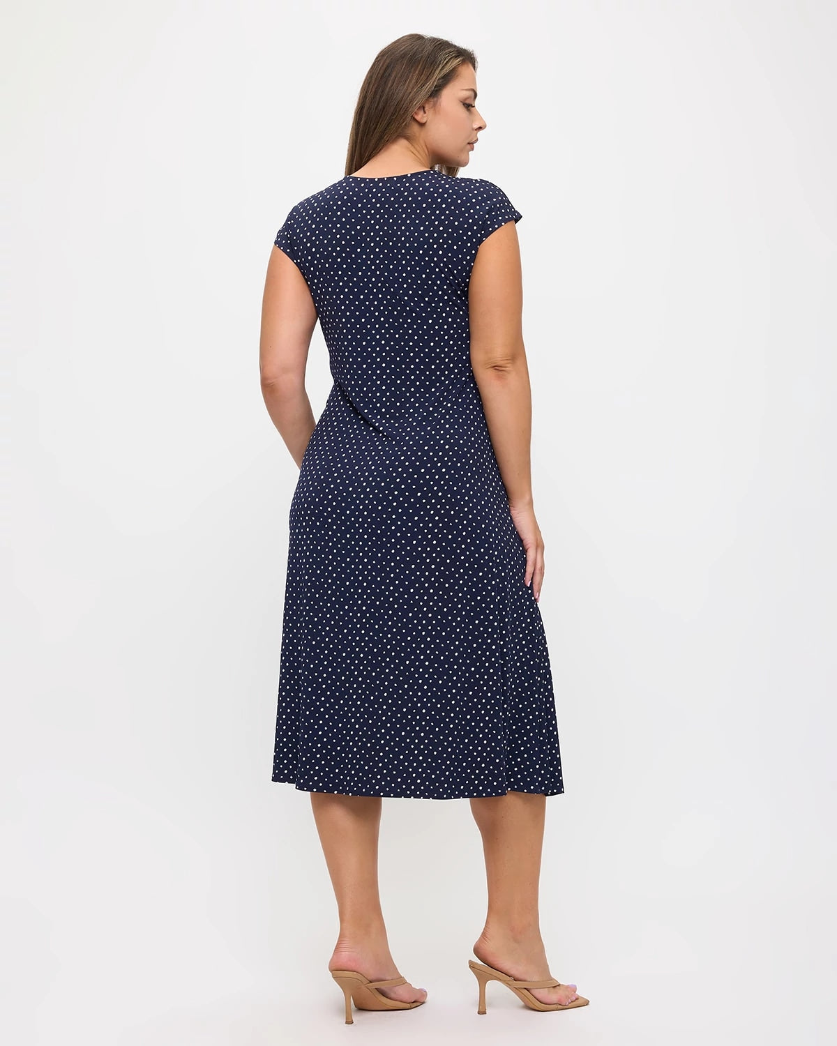 Plus Size Polka Dot Knit Wrap Dress - Flattering & Versatile Wantable Plus Size Polka Dot Knit Wrap Dress - Flattering & Versatile Wantable