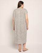 Ivory/Black $|& Bobeau Pleat Shoulder Tee Dress - SOF Back