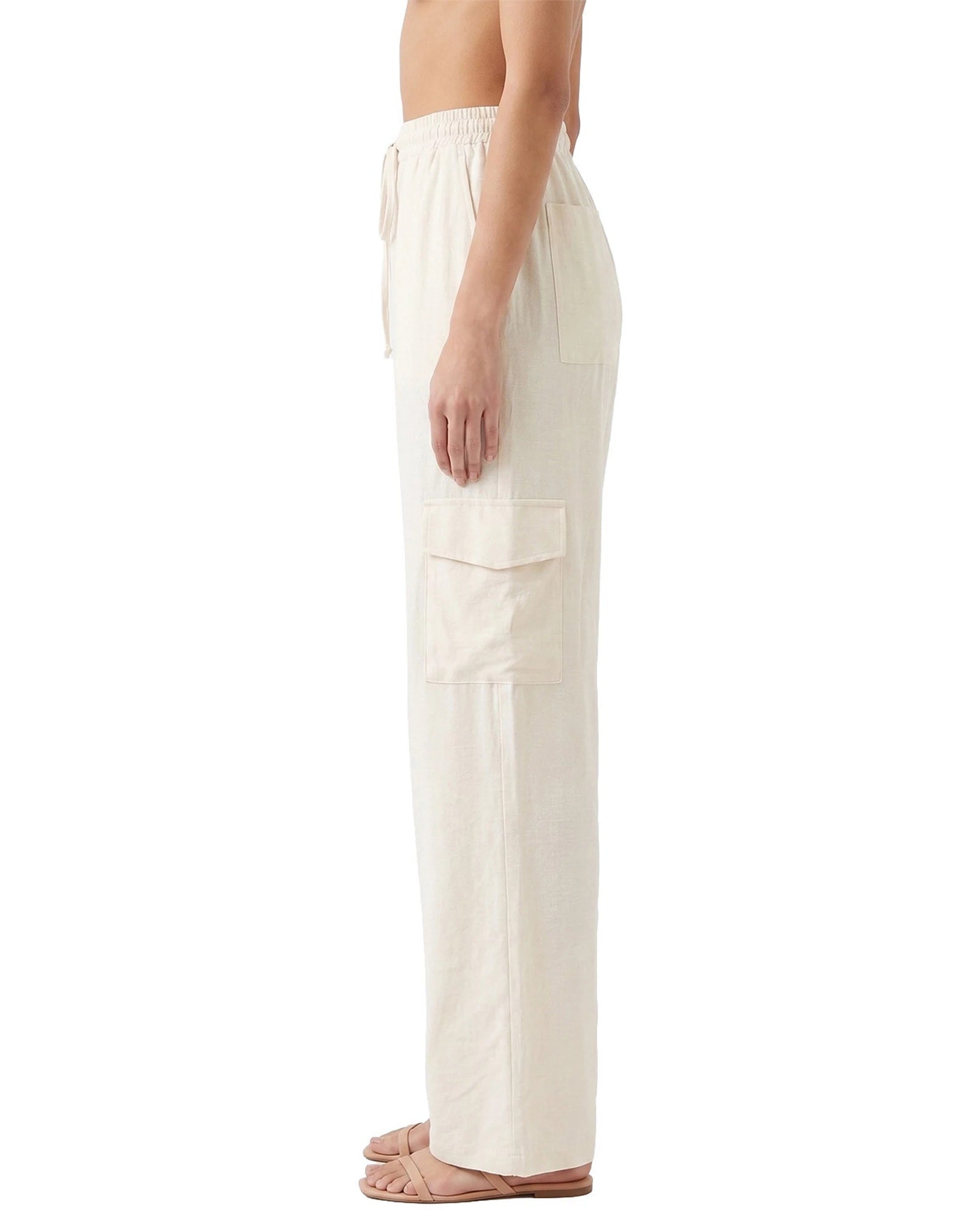Sand $|& Salty Weekend Drawstring Waist Cargo Pant - Hanger Front