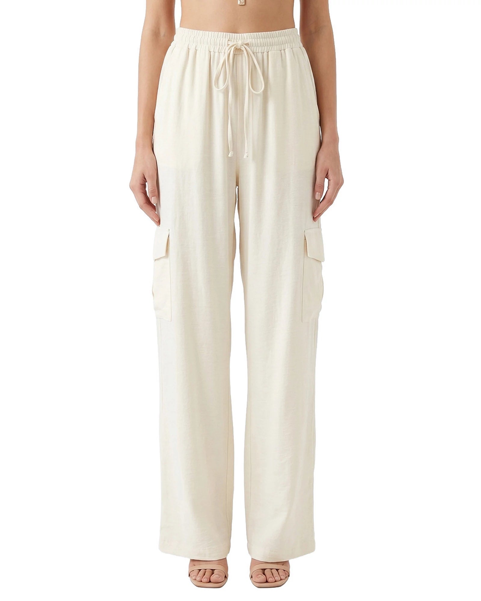 Sand $|& Salty Weekend Drawstring Waist Cargo Pant - VOF Detail