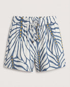 Navy Print $|& Salty Weekend Capri Short - Hanger Detail