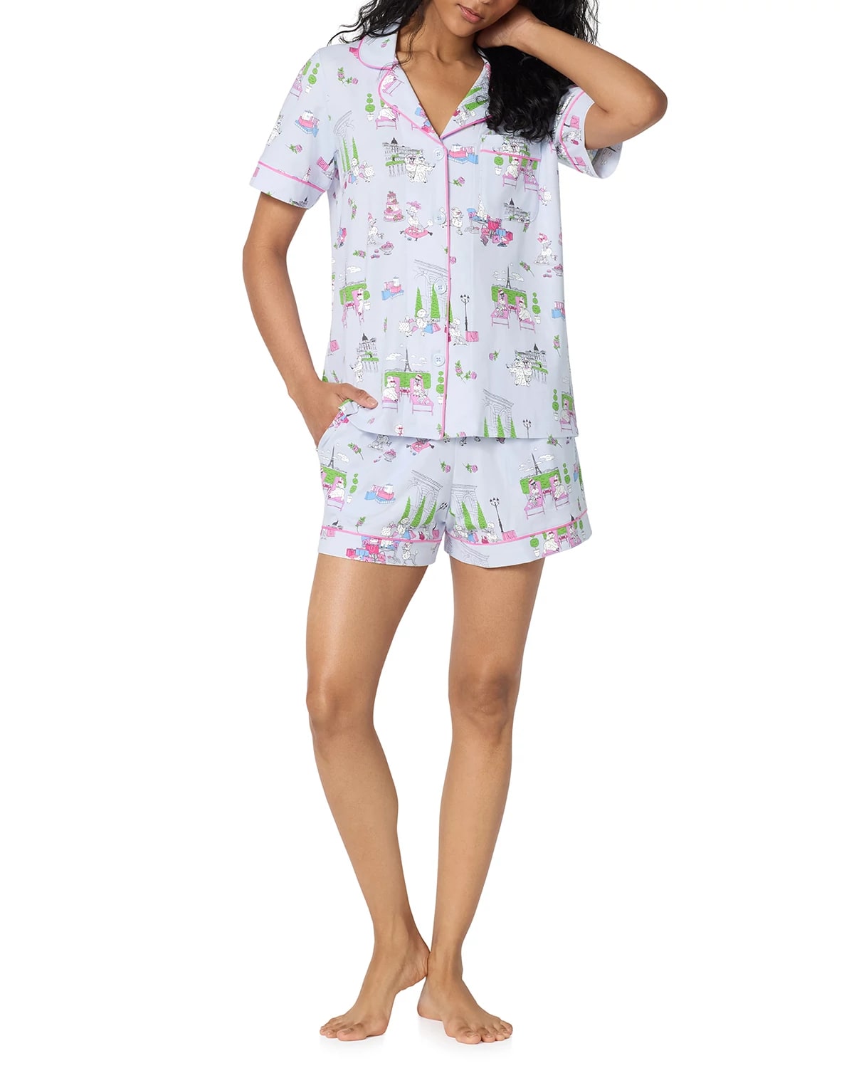 Belle Vie $|& Bed Head Short Sleeve Shorty PJ Set - VOF Detail