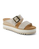 Natural $|& TOMS Diana Mule Buckle Wedge Sandal - Hanger Back