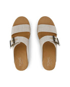 Natural $|& TOMS Diana Mule Buckle Wedge Sandal - Hanger Front