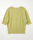 Green Shadow $|& W. by Wantable Textured Ribbed Dolman Sleeve Top - Hanger Side