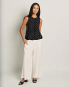 Black Dot $|& Beacon & Haven Sleeveless Woven Pindot Top - UGC On Fig