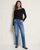 Black $|& Beacon & Haven Lace Trim Detail Knit Top - UGC On Fig