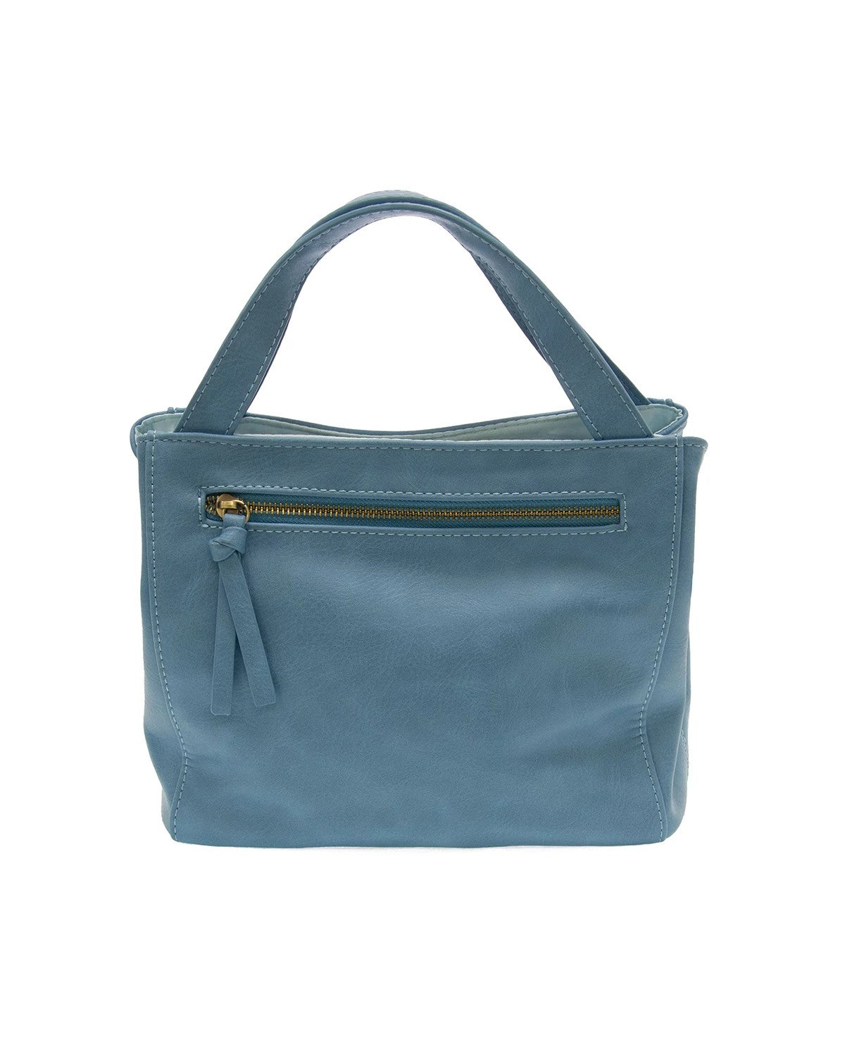 Tranquil Blue $|& Joy Susan Flora Laser Cut Out Crossbody Tote - Hanger Side