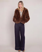Minky Brown $|& Room 34 Faux Fur Coat - VOF Detail