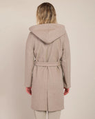 Stone $|& Room 34 Belted Hooded Coat - Hanger Side