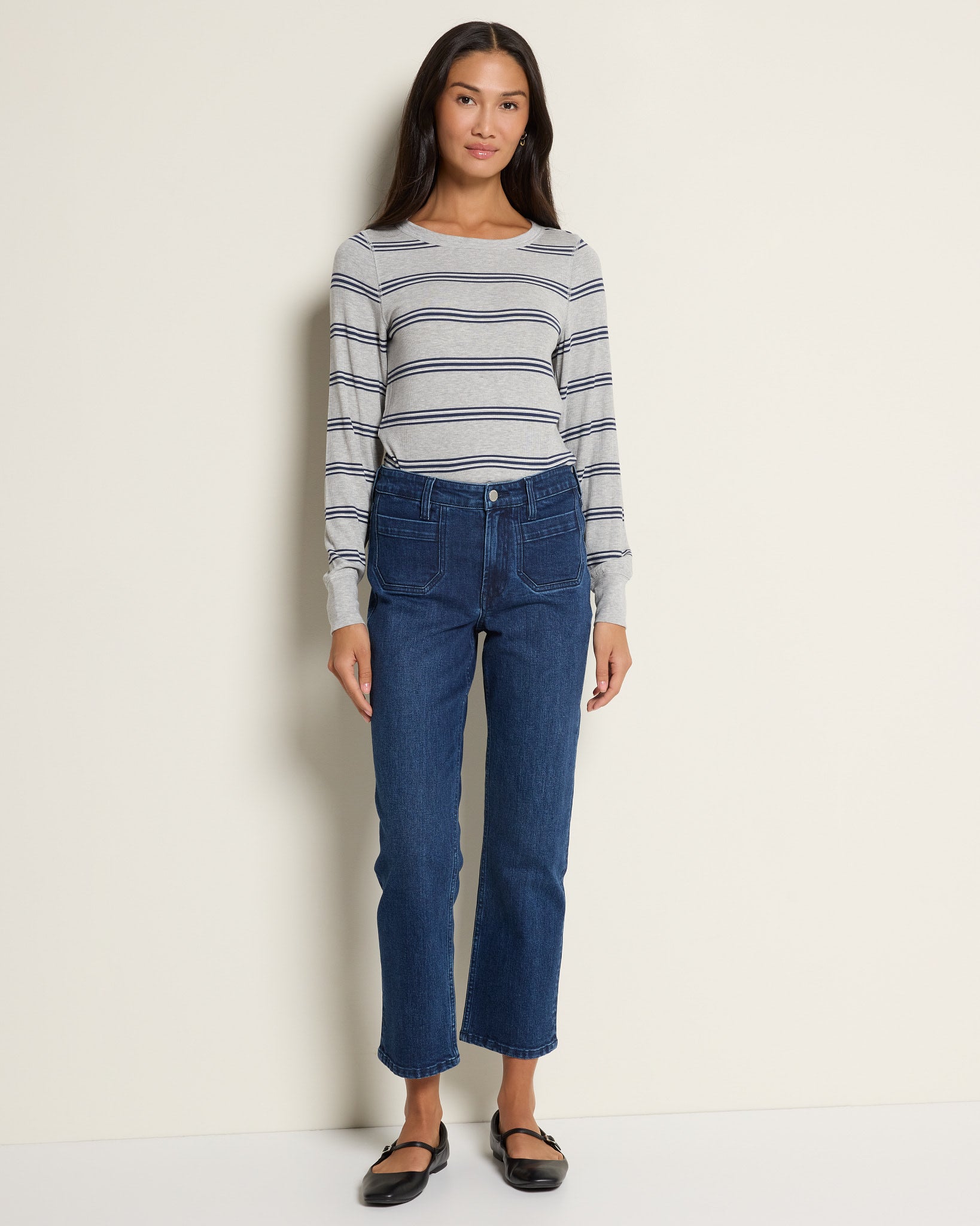 Katrina $|& Dear John Anika Mid Rise Slim Straight Leg Jeans - UGC On Fig