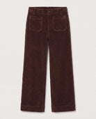 Shaved Chocolate $|& Dear John Audrey Super High Rise Corduroy Trouser - Hanger Detail