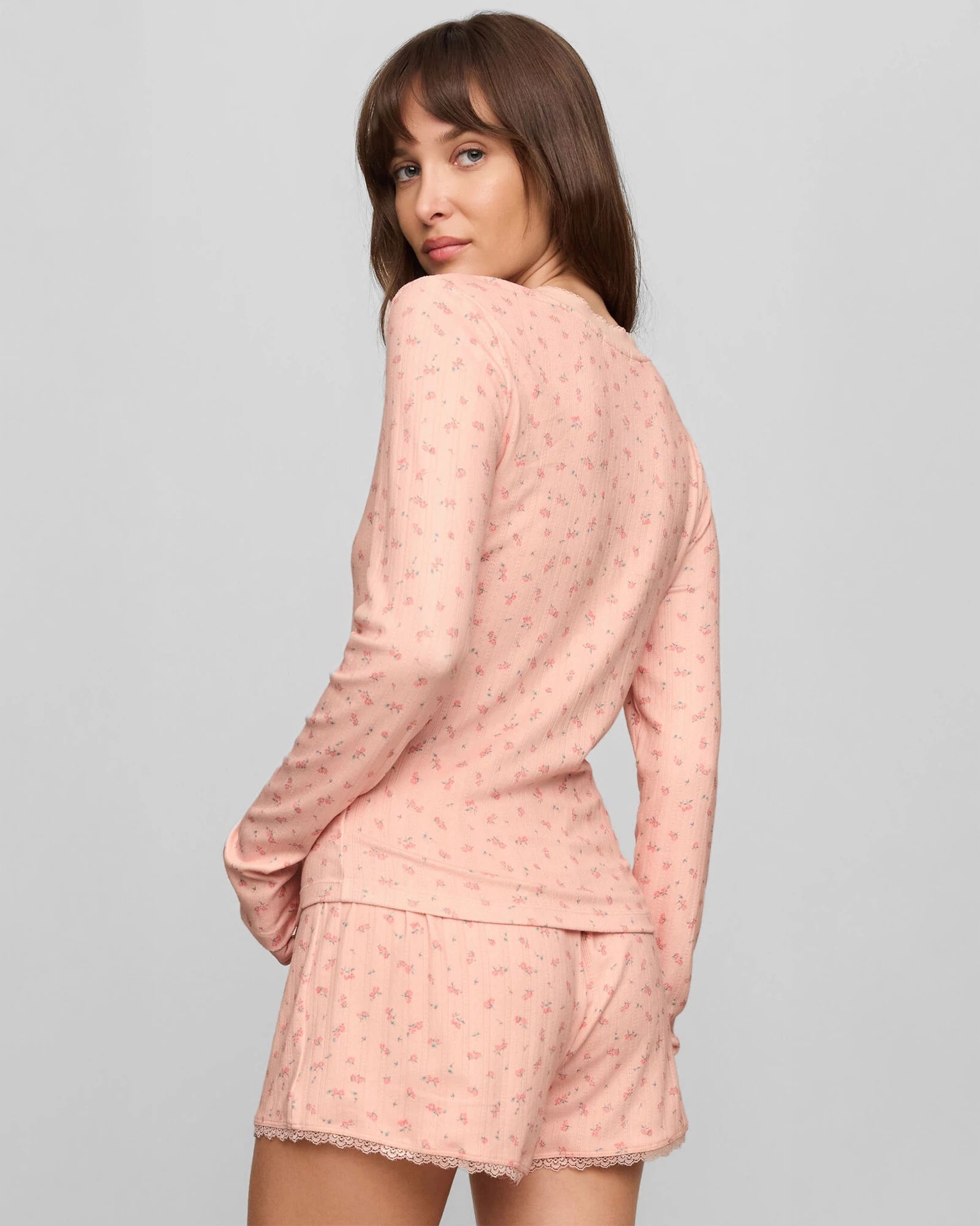Rosewater $|& Z Supply Better Off Ditsy Long Sleeve Top - Hanger Side