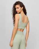 Aqua Cloud $|& Z Supply Zoe Ribbed Tank Bra - Hanger Side