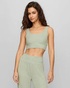 Aqua Cloud $|& Z Supply Zoe Ribbed Tank Bra - VOF Detail