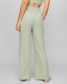 Aqua Cloud $|& Z Supply Lounge Dawn Smocked Ribbed Pant - Hanger Side