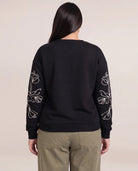 Black $|& DEX Embroidered Sweatshirt - Hanger Side