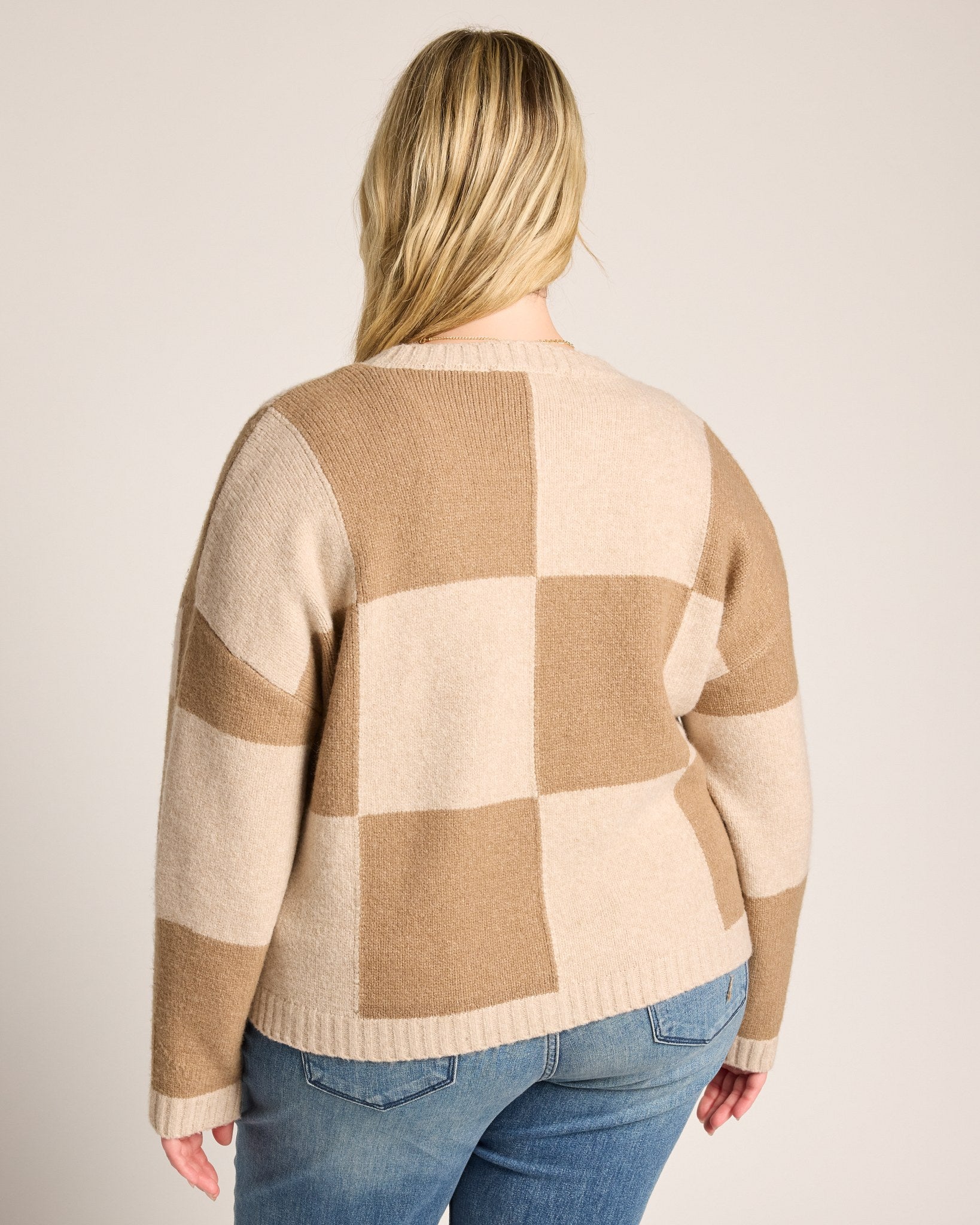 Light Heather $|& DEX Colorblock Cardigan - SOF Back