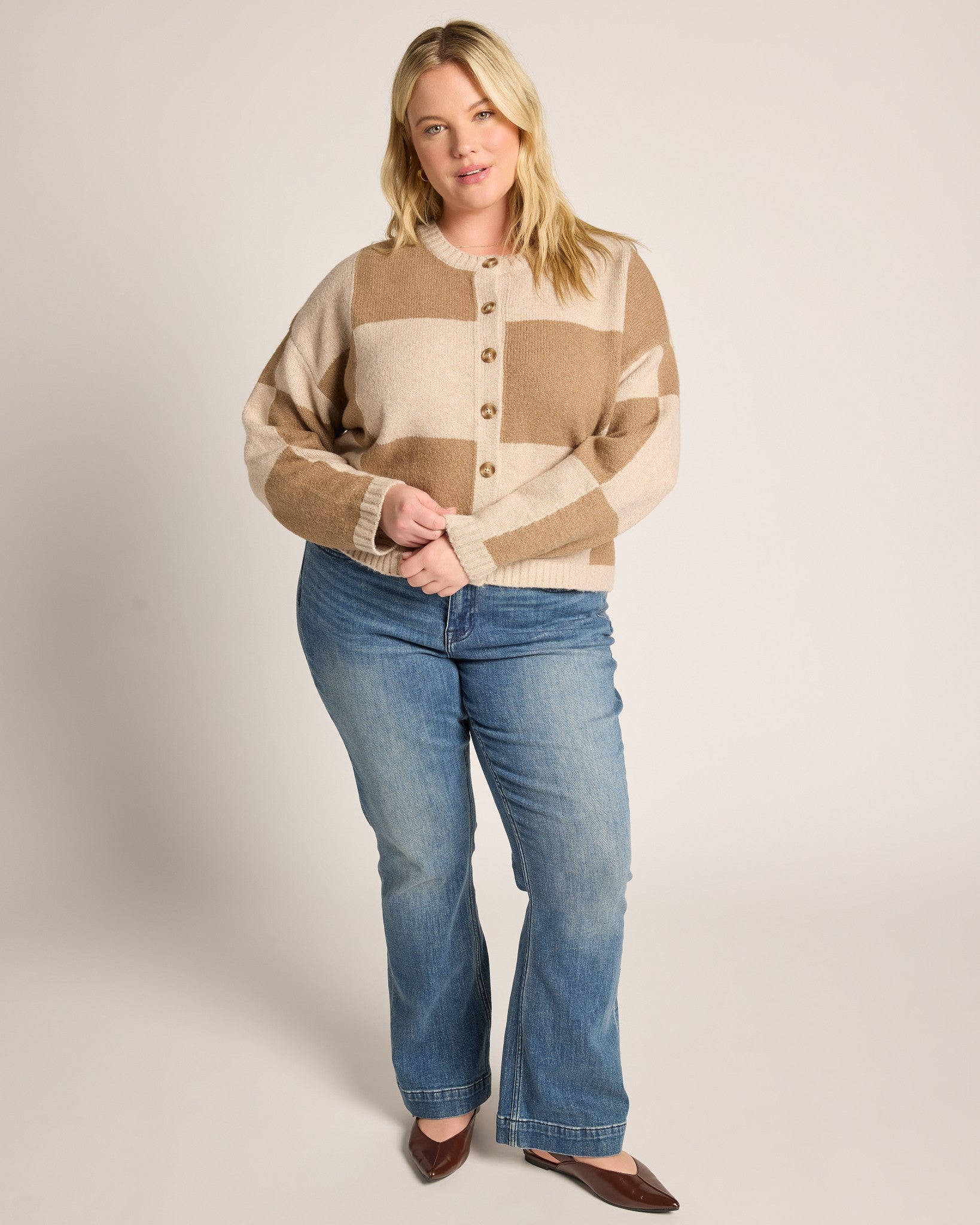 Light Heather $|& DEX Colorblock Cardigan - UGC On Fig