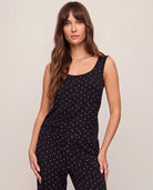 Black $|& Z Supply Luxe Dot Tank - VOF Detail