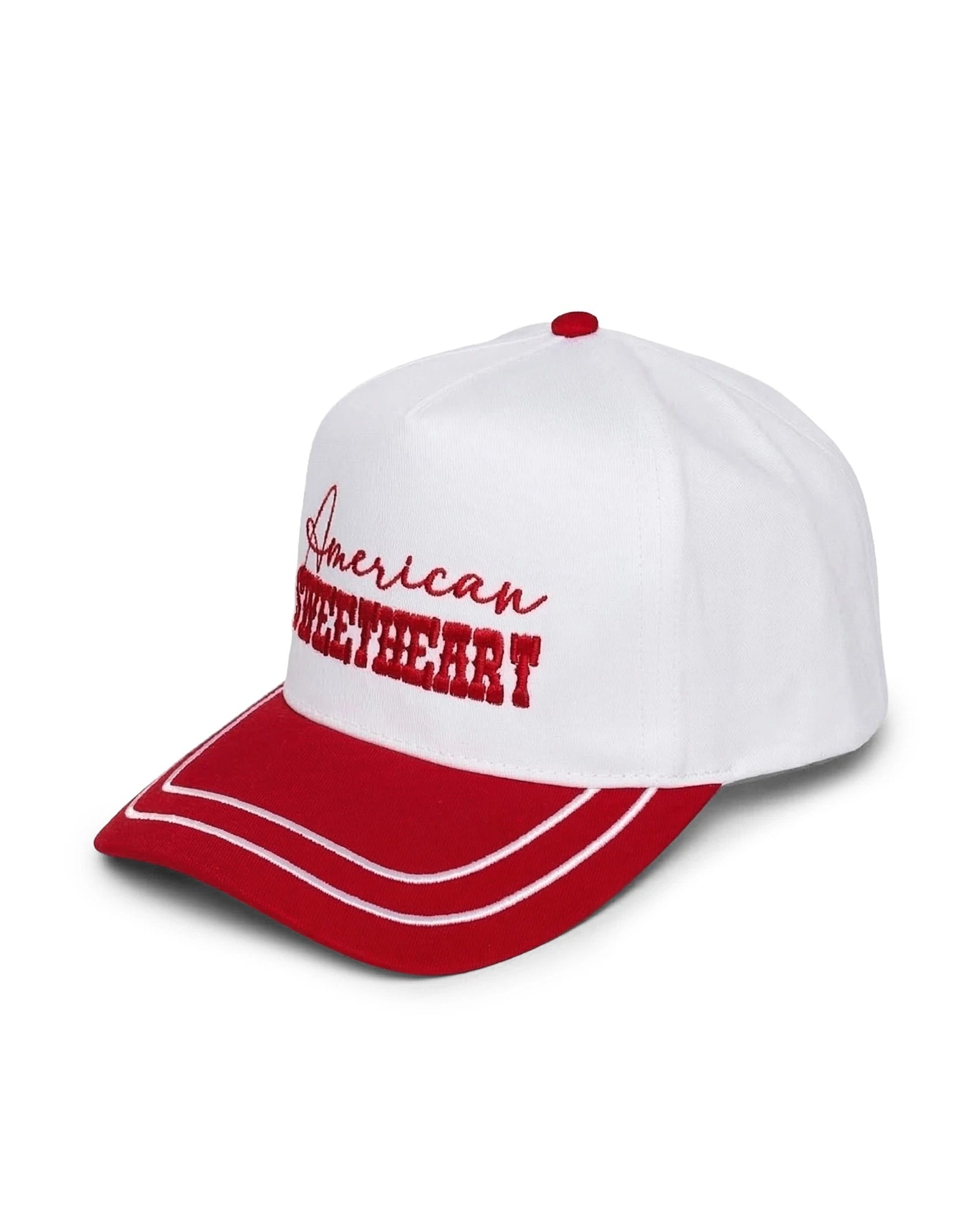 Red $|& David & Young American Sweetheart Embroidered Baseball Cap - Hanger Front