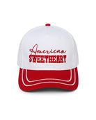Red $|& David & Young American Sweetheart Embroidered Baseball Cap - VOF Detail