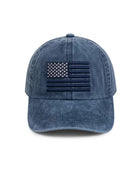 Navy $|& David & Young American Flag Embroidered Baseball Cap - VOF Detail