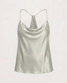Sage $|& Skies Are Blue Cowl Neck Racerback Cami - Hanger Detail