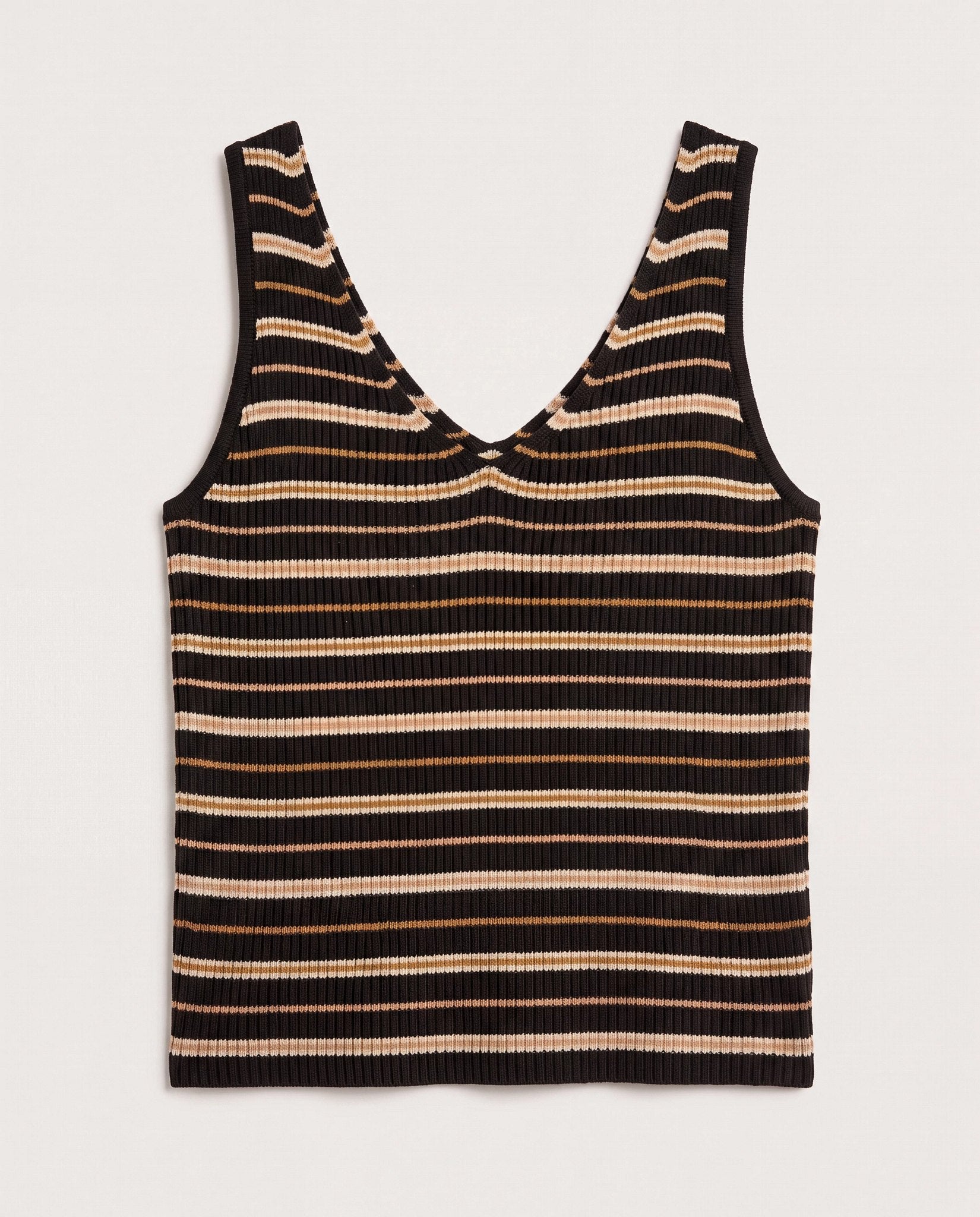 Black Stripe $|& SEAS Sara Striped Tank - Hanger Detail