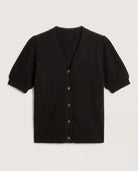 Black $|& SEAS Sunbelt Open Knit Sweater Top - Hanger Detail