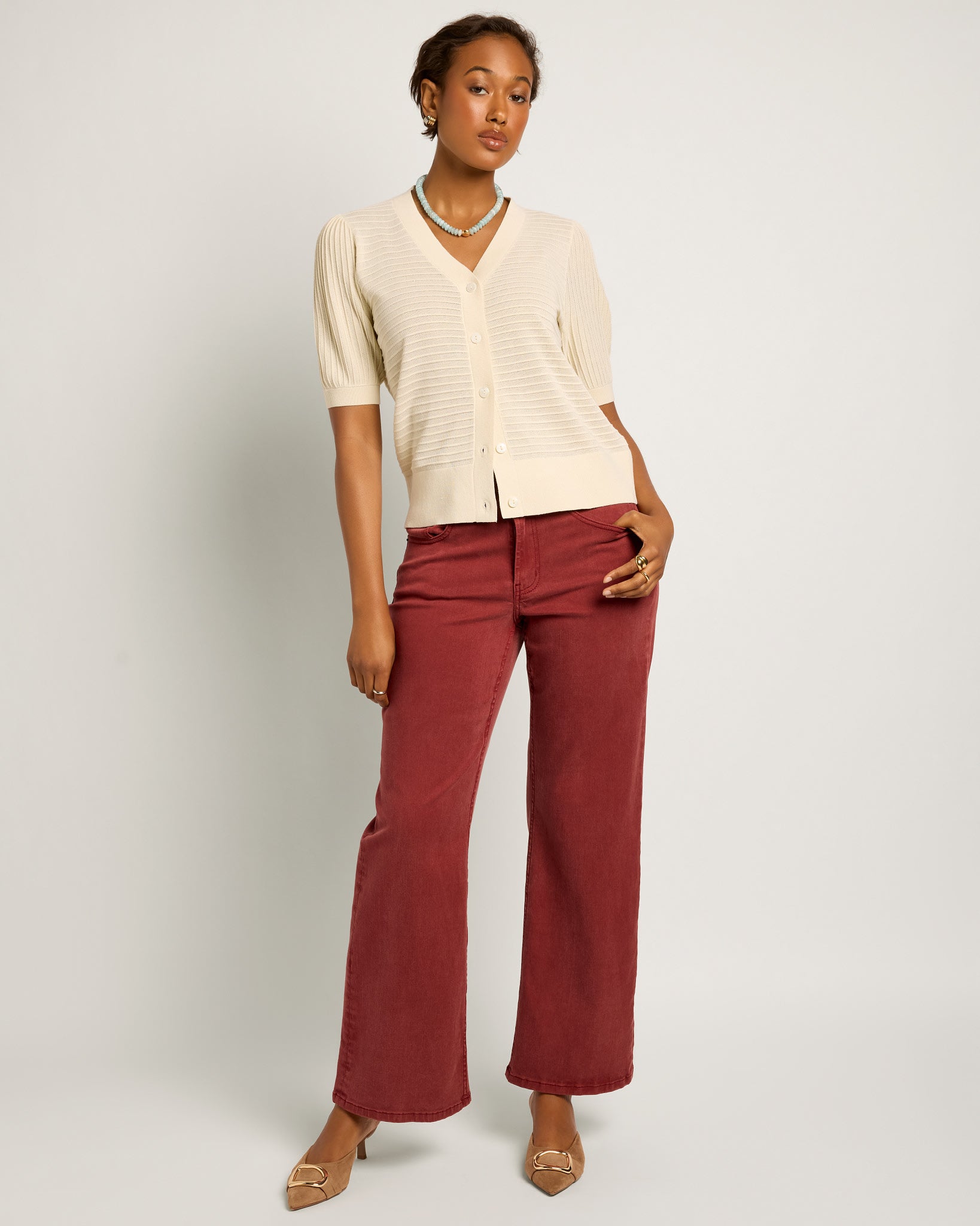Oyster $|& SEAS Sunbelt Open Knit Sweater Top - UGC On Fig