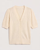 Oyster $|& SEAS Sunbelt Open Knit Sweater Top - Hanger Detail