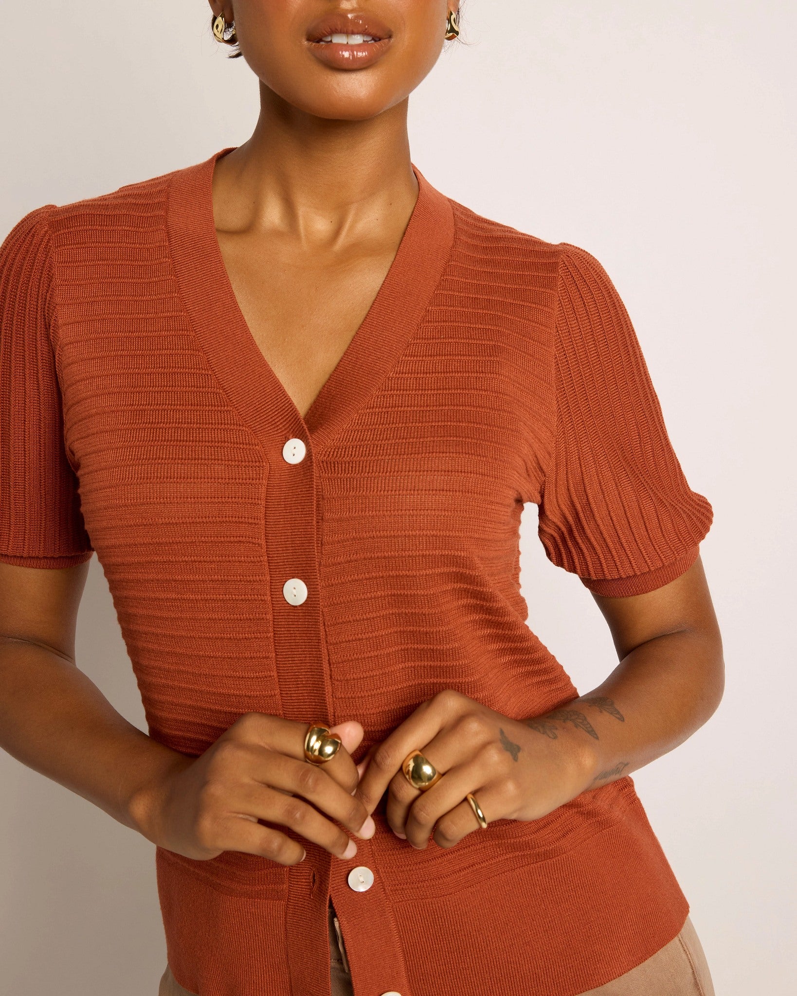 Cedar $|& SEAS Sunbelt Open Knit Sweater Top - SOF Full Front