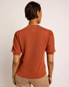 Cedar $|& SEAS Sunbelt Open Knit Sweater Top - SOF Back