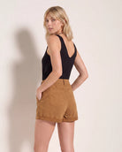 Black $|& SEAS Sammi Pleat Tank - SOF Back